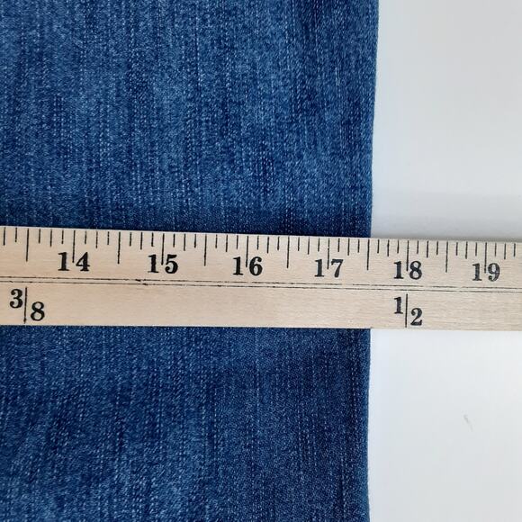 Vintage Y2K Denim Shirt Dress Sleeveless Med Blue Wash Jean Mini Dress Womens M - Picture 8 of 9